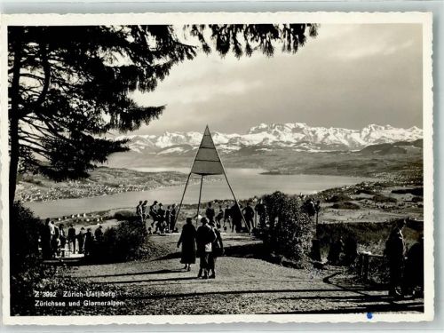 8143 Uetliberg Foto AK See Glarneralpen