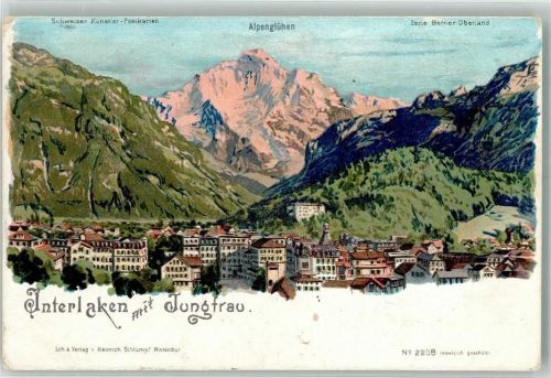 3800 Interlaken 1910 Künstlerkarte