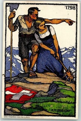 4000 Basel Bâle Ganzsache sign. Bächbüger Bundesfeier 1913