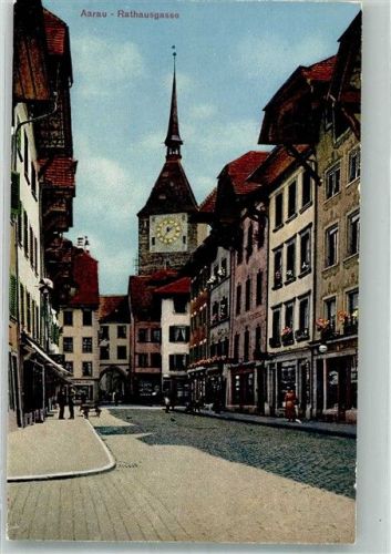 5000 Aarau Foto AK Rathaus- Gasse