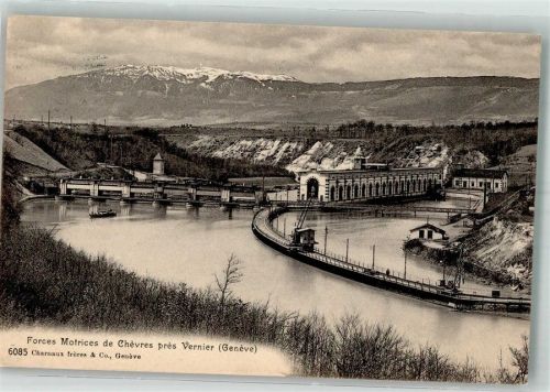 1214 Vernier 1915 Foto AK Wasserkraftwerk