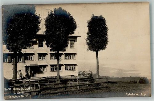 9038 Rehetobel 1923 Foto AK Gasthaus Z.Gupf