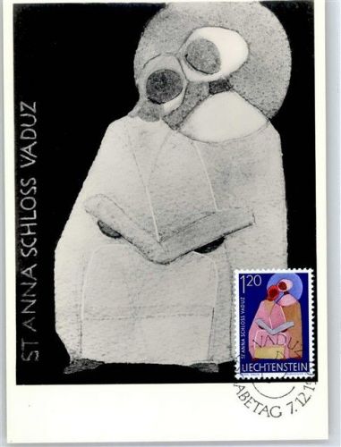 9490 Vaduz Maximum AK St. Anna Schloss mit Sonderstempel Ausgabetag