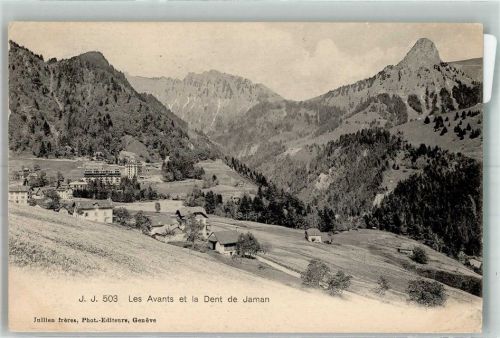 1833 Les Avants 1907 Foto AK Hotel Dent de Jaman