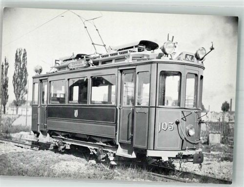 4000 Basel Bâle Foto AK Straßenbahn Be 2/2 nach Umbau 1922