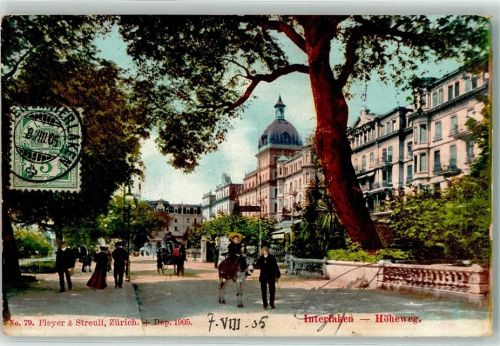 3800 Interlaken 1905 - Promenade am Höheweg