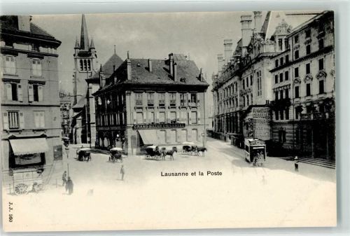1000 Lausanne Losanna - La Poste Straßenbahn
