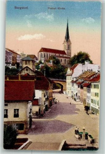 3400 Burgdorf Berthoud Foto AK Protest. Kirche