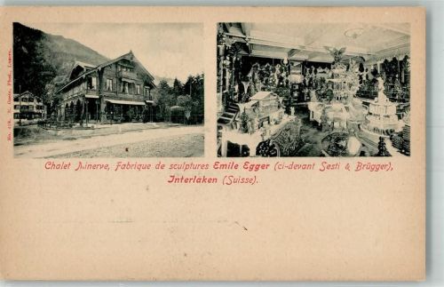 3800 Interlaken Foto AK Chalet Minverve Fabrik Egger, emil