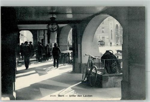 3000 Bern Berne Foto AK Unter den Lauben Fahrrad