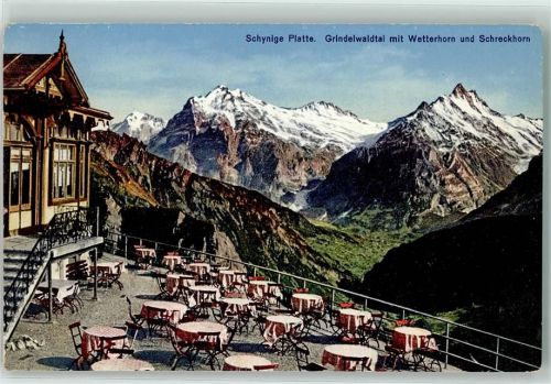 Schynige Platte - Restaurant Terrasse Wetterhorn Schreckhorn
