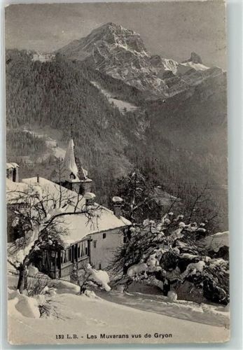 1882 Gryon 1910 Gebrauchsspuren Les Muverans hiver