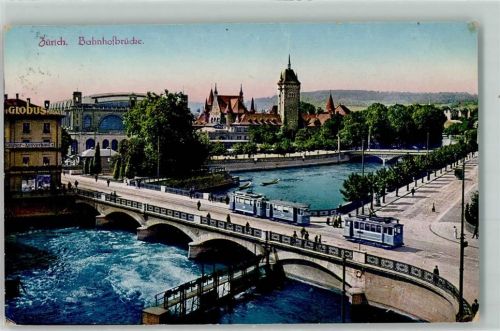 8000 Zürich - Bahnhofbrücke Straßenbahn Globus