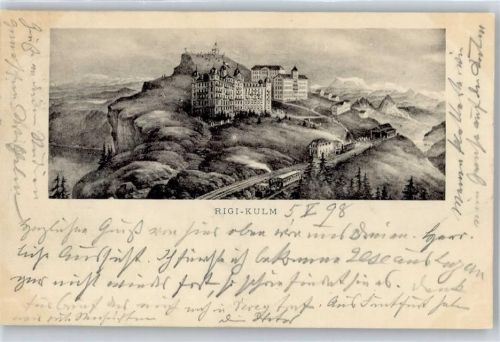 6410 Rigi Kulm Künstlerkarte Eisenbahn
