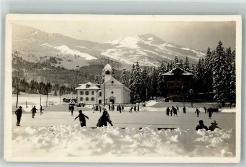 7078 Lenzerheide/Lai Foto AK Winter Eisbahn