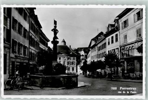 2900 Porrentruy Pruntrut - Rue de la Poste Brunnen Fahrrad