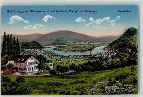 4322 Mumpf - Bad Schönegg Blick auf Wallbach und Säckingen