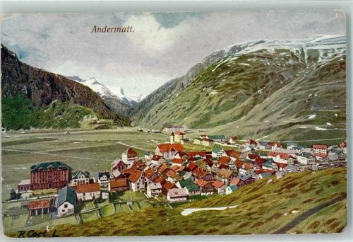 6490 Andermatt - signiert Kirche