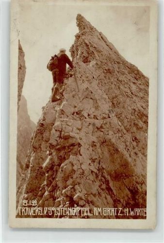 2105 Travers - 5.Steingipfel Bergsteiger Am Grat