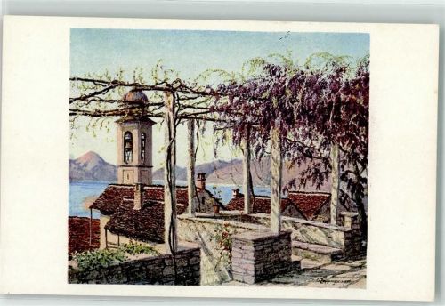6634 Brione Verzasca Künstlerkarte Motivo rustico sign. E Zuppinger