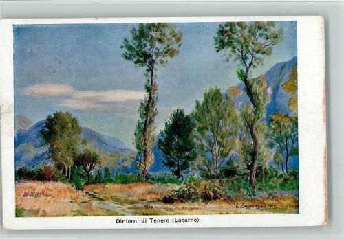 6598 Tenero 19 Künstlerkarte Dintorni di Tenero L. Zuppinger 1914