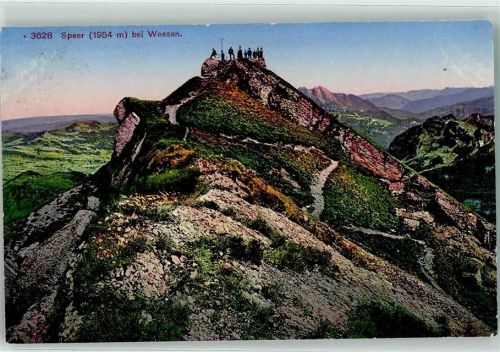 8872 Weesen - Spaziergänger auf dem Speer