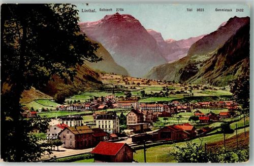 8783 Linthal Foto AK Bahnhof