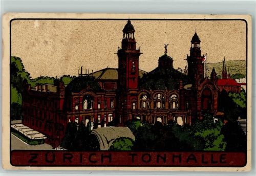 8000 Zürich 1912 Künstlersteindruck Tonhalle
