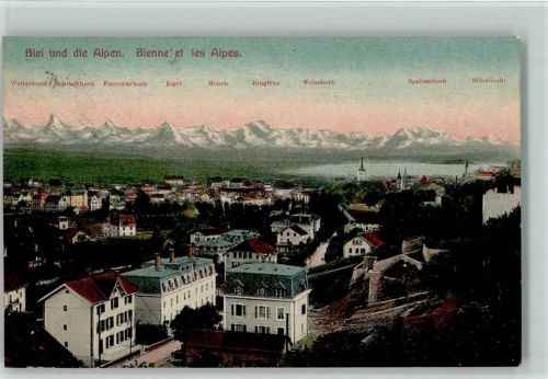 2500 Biel/Bienne 1910 - und die Alpen Morgenrot