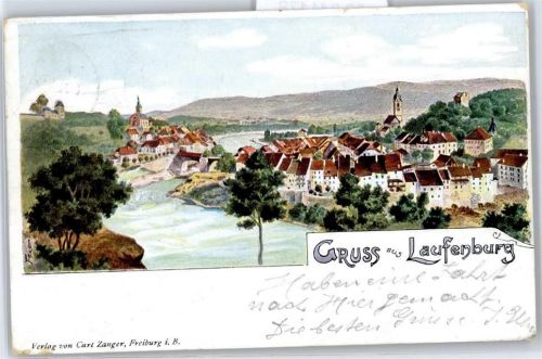5080 Laufenburg Lithographie / Künstlerkarte