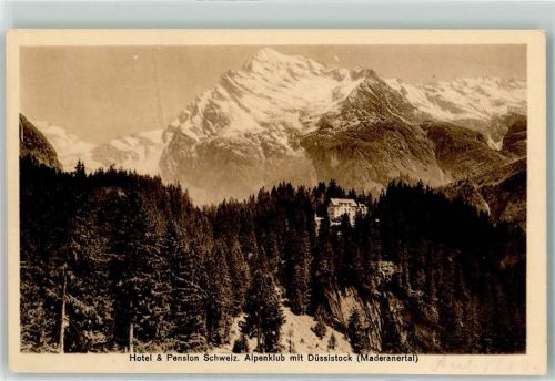 Maderanertal Gebrauchsspuren Hotel Pension Schweiz Alpenclub Düddistock