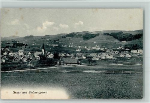 9105 Schönengrund 1910 Gebrauchsspuren Vue generale AK
