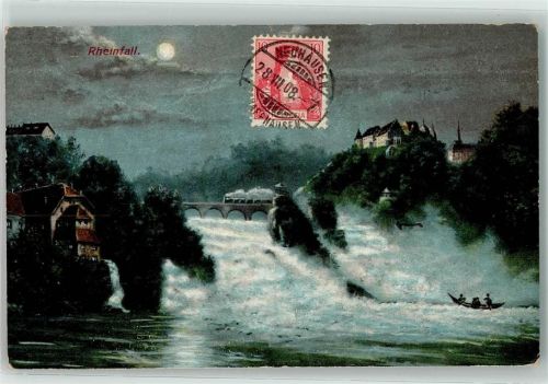 8212 Neuhausen am Rheinfall 1908 Mondschein