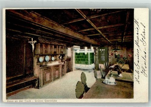 6377 Seelisberg 1907 Foto AK Gasthaus Haus an der Treib Gaststube