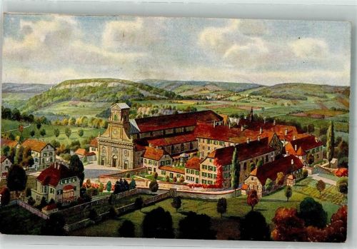 4115 Mariastein Künstlerkarte sign. Marschall, V. Kloster