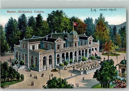 5400 Baden 1916 Foto AK Casino