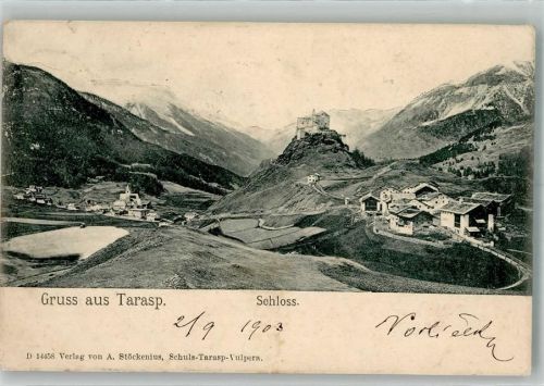 7553 Tarasp 1903 Gebrauchsspuren Schloss