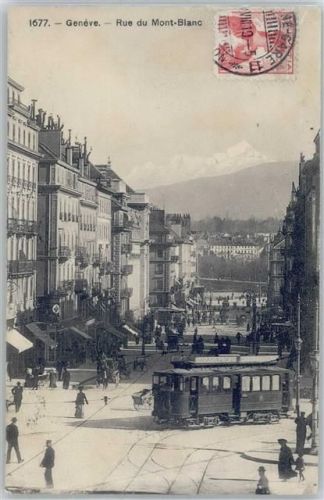 1200 Genève Genf - Rue du Mont-Blanc, Straßenbahn