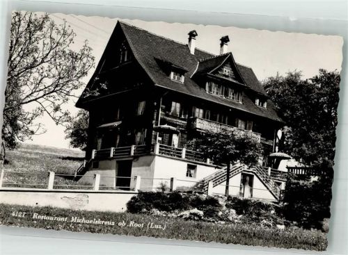6037 Root 1952 Foto AK Gasthaus Michaelskreuz