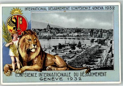 1200 Genève Genf 1932 - Löwe Wappen Conference Internationale du Desarmement