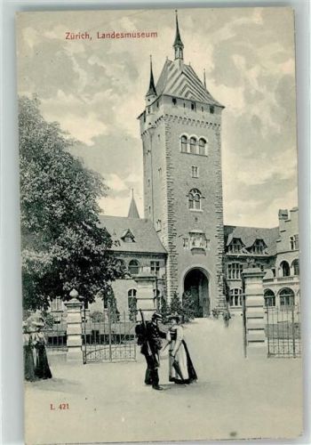 8000 Zürich 1907 - Landesmuseum Soldat mit Frau