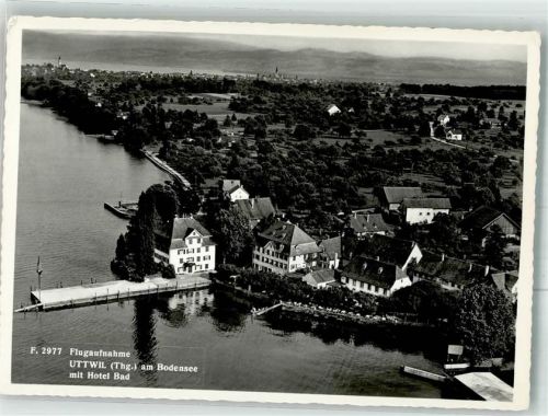 8592 Uttwil Foto AK Fliegeraufnahme Hotel Bad