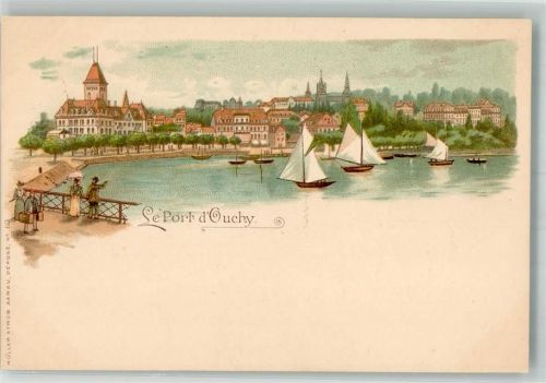 1000 Ouchy Lithographie Hafen