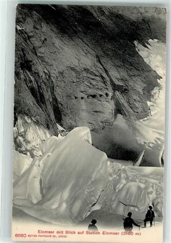 Eismeer Jungfraubahn 1908 - Bergsteiger