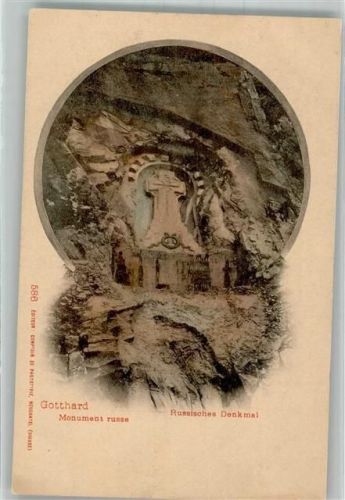 St Gotthard Foto AK Russisches Denkmal Gotthard