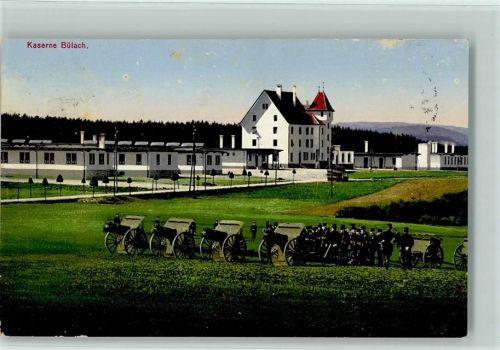 8180 Bülach - 1914 Kaserne Soldaten Kanonen
