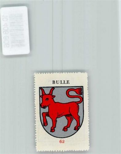 1630 Bulle - Vignette Wappen Kaffee Hag ca 1920-1940 Ochse