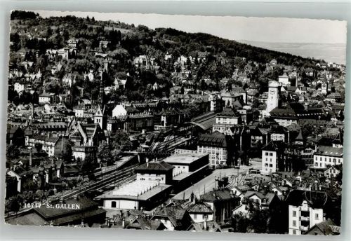 9000 St. Gallen S. Gallo 1954 Foto AK Bahnhof