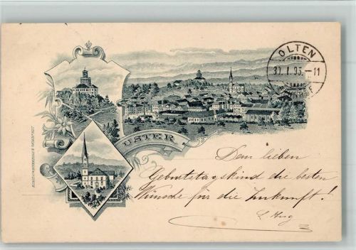 8610 Uster 1895 BOAKC Vorläufer Druck um 1890 Lithographie