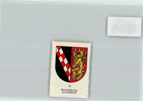 2068 Hauterive NE - Vignette Wappen Kaffee Hag ca 1920-1940 Altenryf